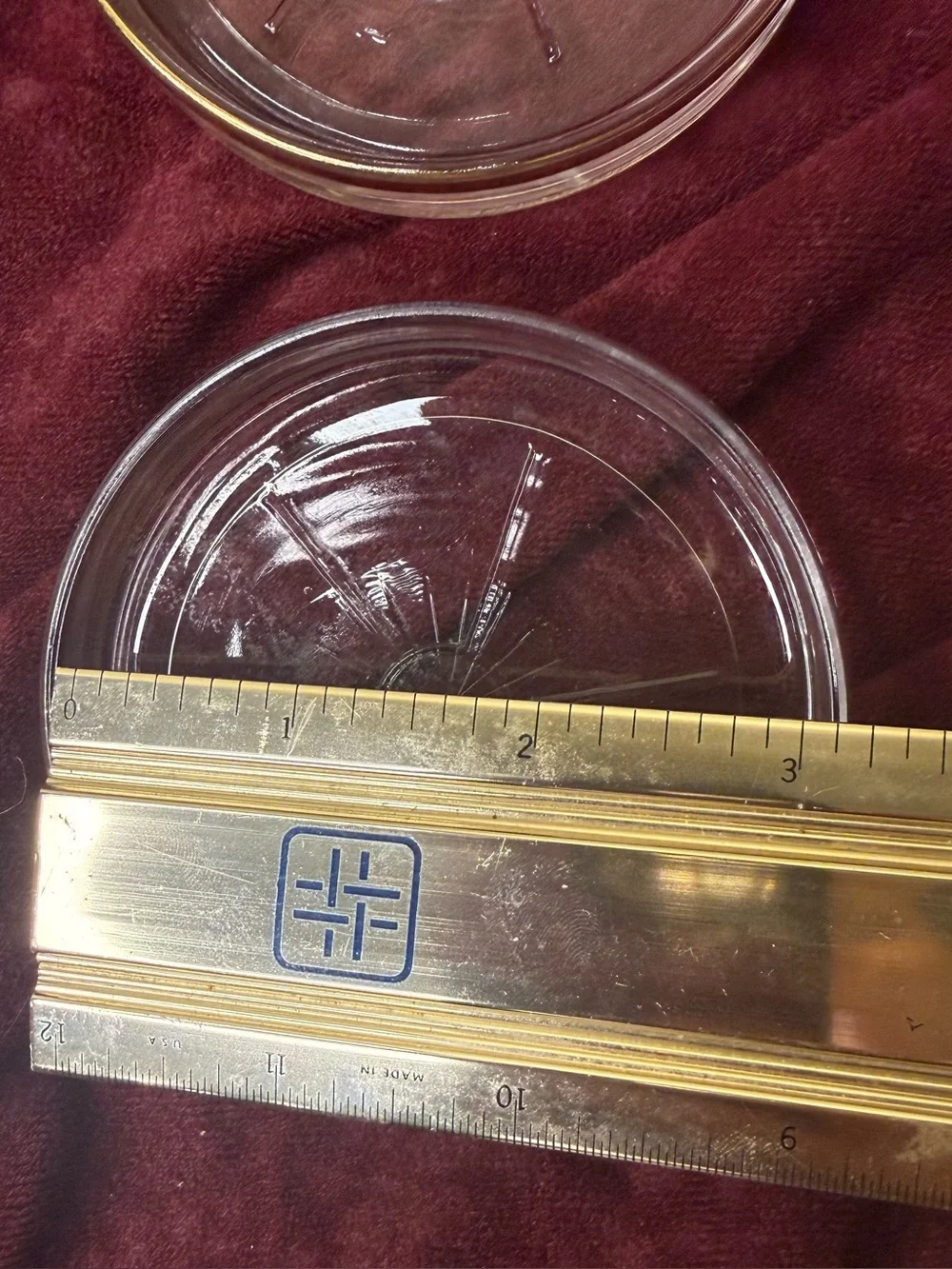 Set of 8 Vintage Atomic Sunburst Starburst Glass Coasters with Gold Trim #Bar